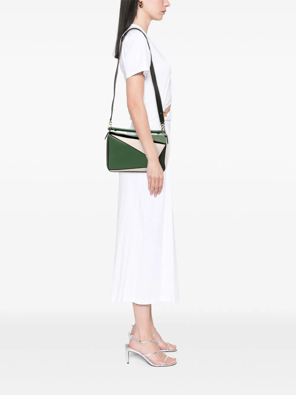 Loewe Pre-Owned 2018 Medium Tricolor Calfskin Puzzle satchel | Pre-Owned | Image 2