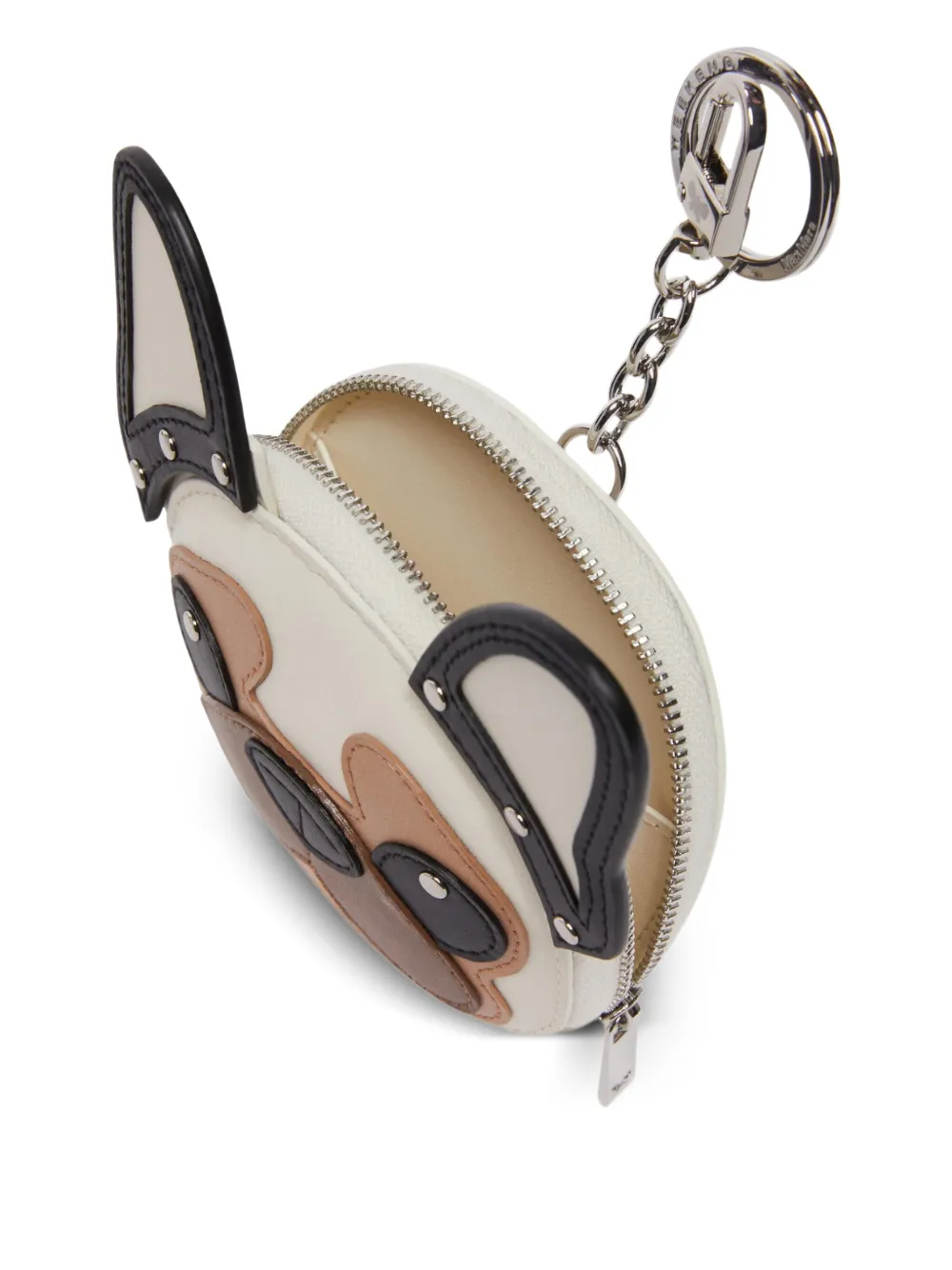Weekend Max Mara Omens White Pug Leather Coin Purse In Multi