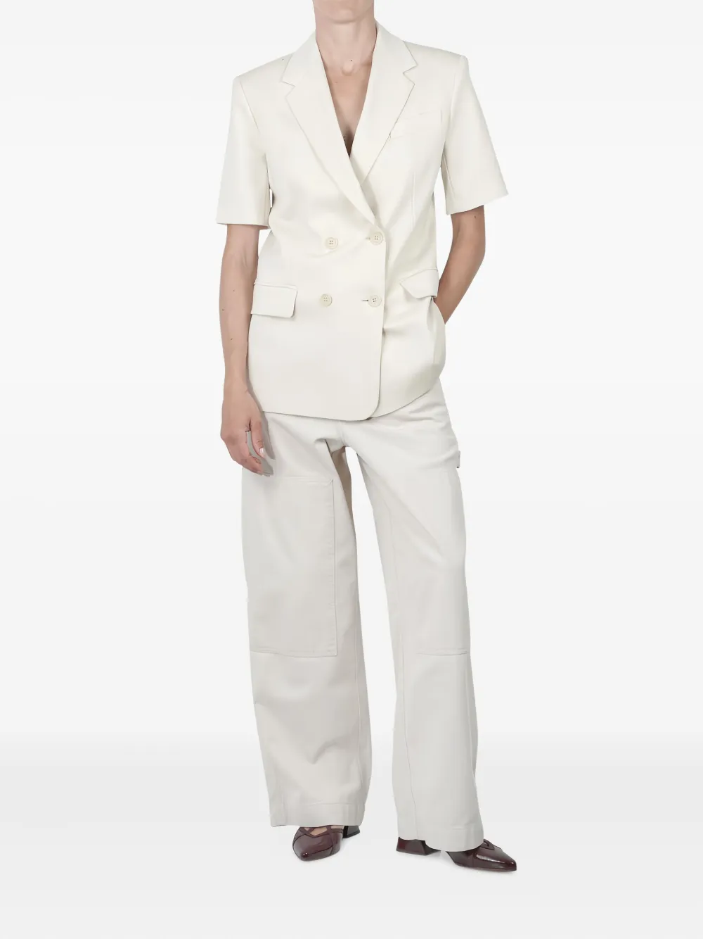 Weekend Max Mara double-breasted short-sleeve jacket | Blazers | Image 2