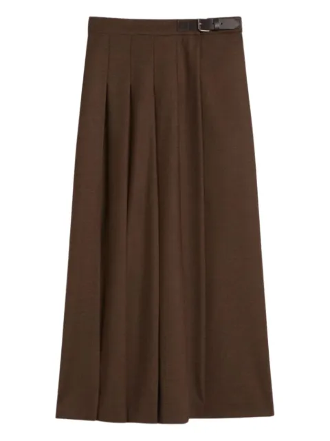 Weekend Max Mara pleated buckle-fastening midi skirt
