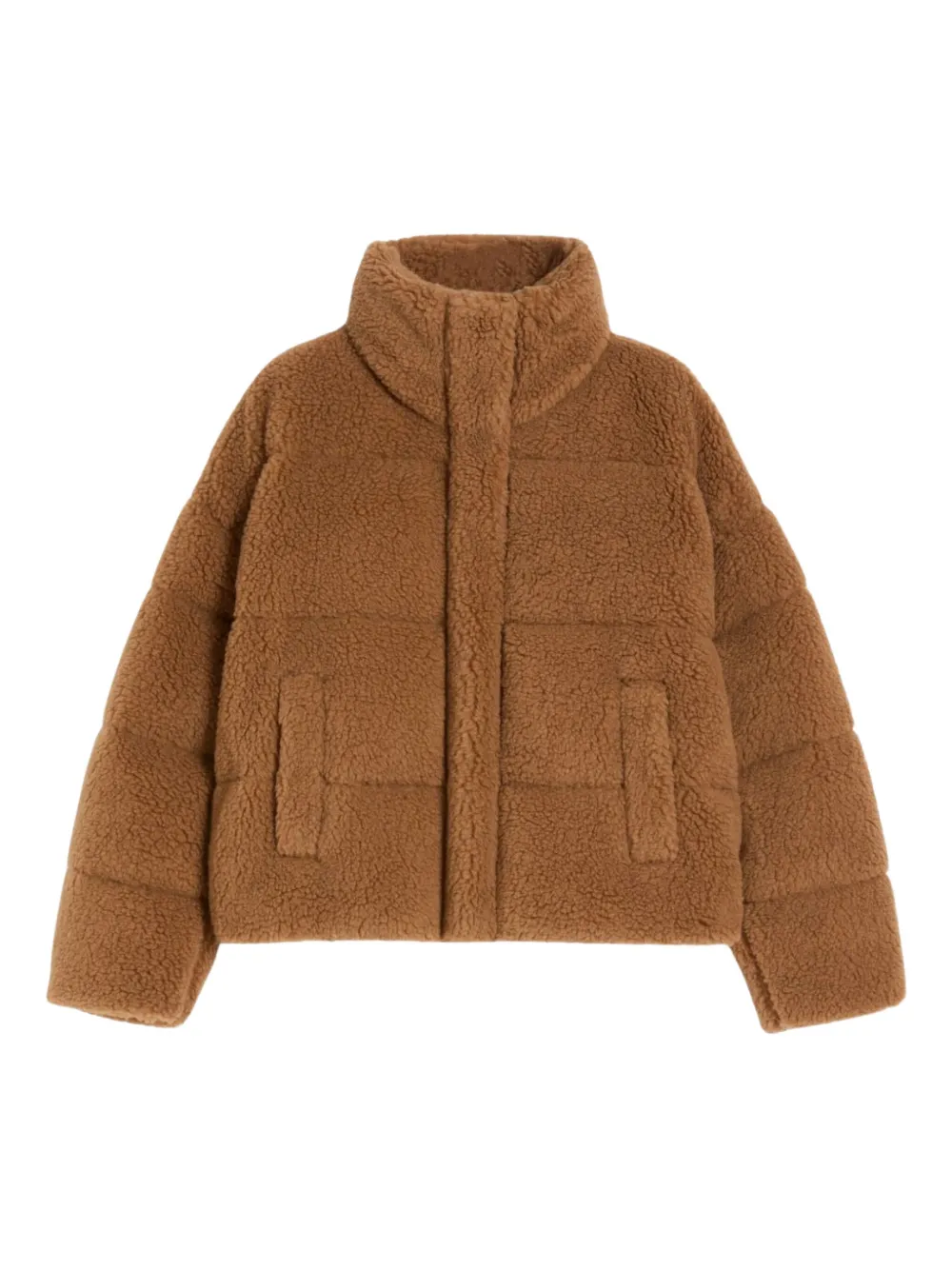 Weekend Max Mara Alfredo funnel-neck panelled jacket | Brown | Image 1