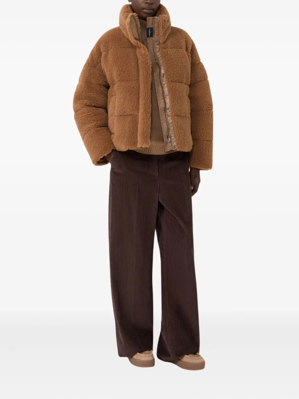 Weekend Max Mara Alfredo funnel-neck panelled jacket | Down Jackets | Image 2