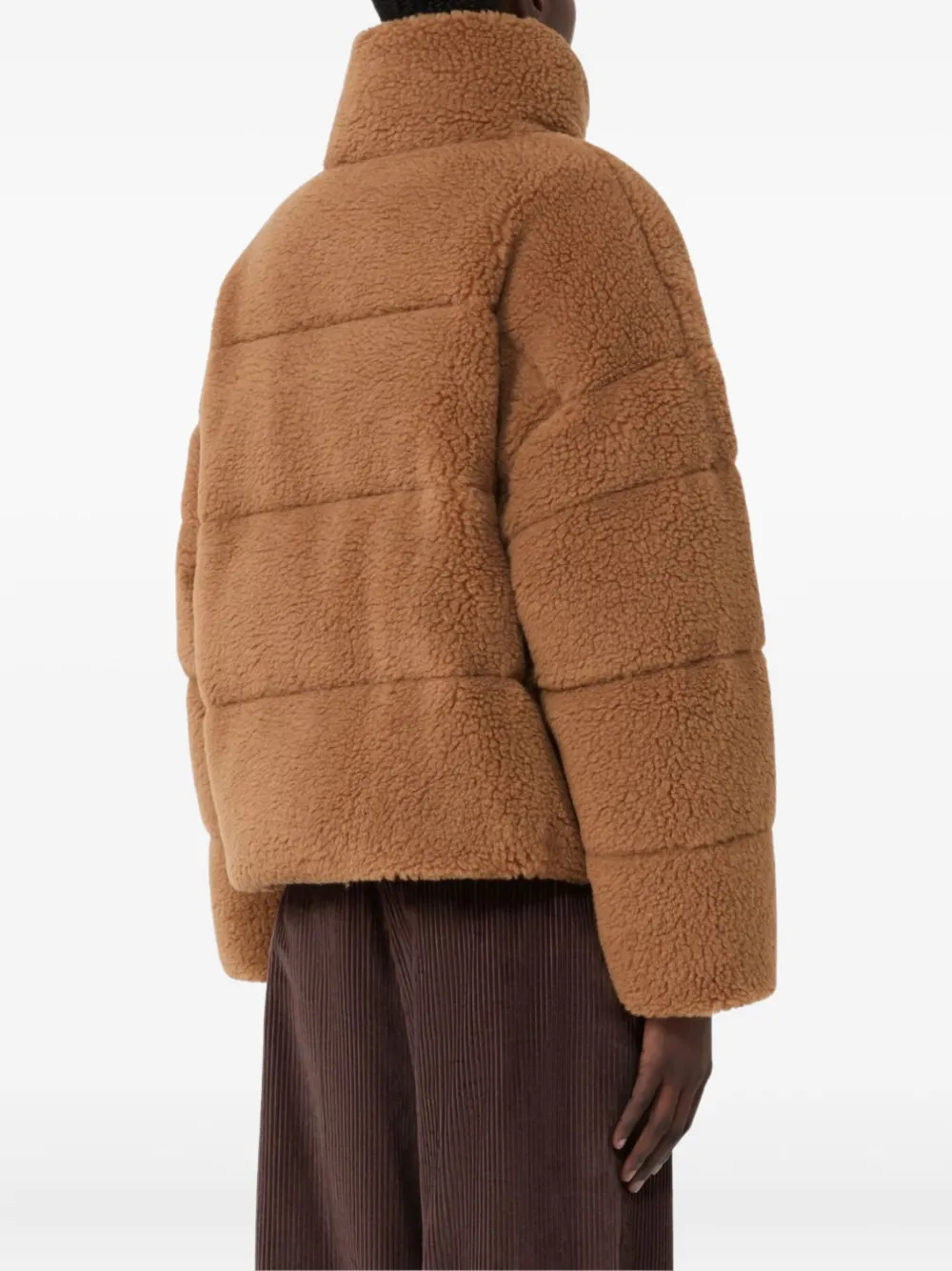 Weekend Max Mara Alfredo jack met trechterhals en vlakken Bruin