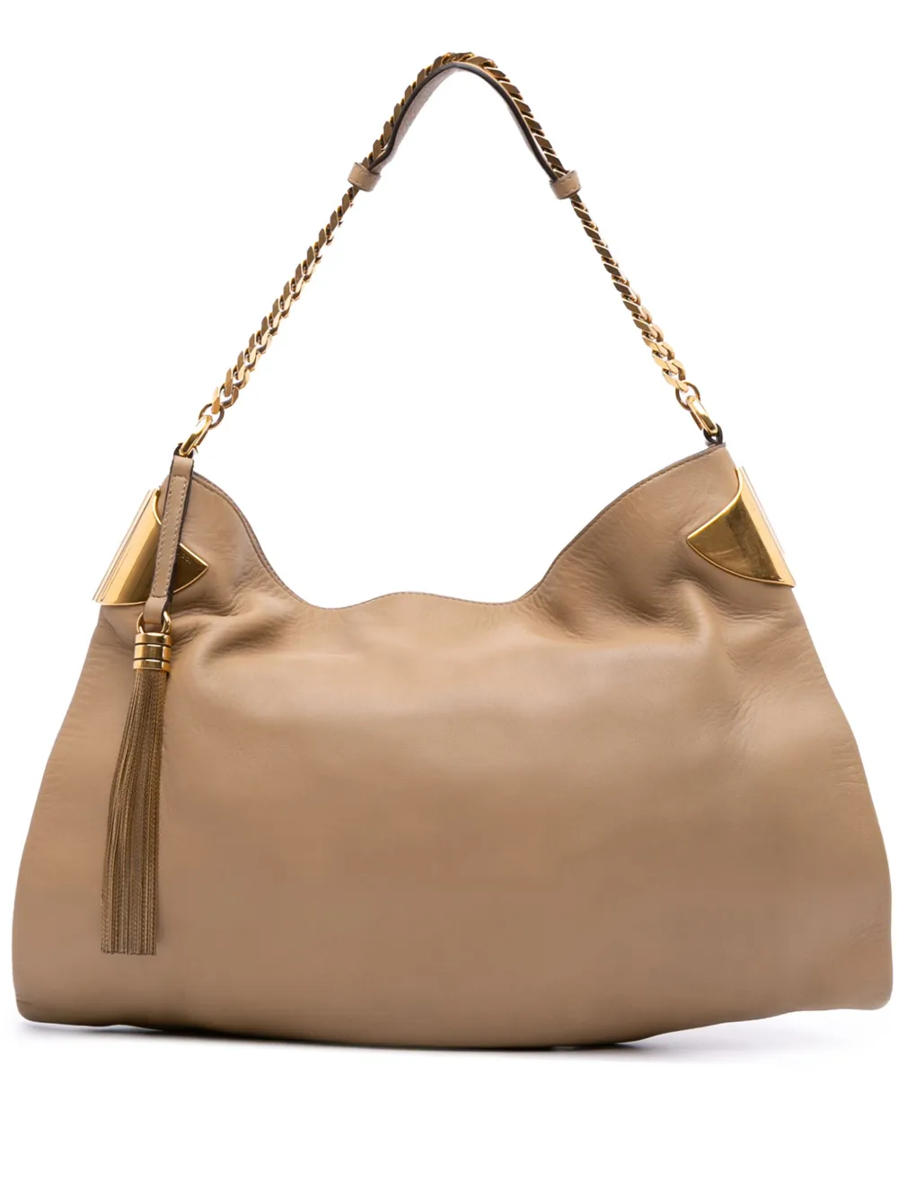 Gucci Pre-Owned 2016-2025 Medium Leather 1970 Chain hobo bag - ブラウン Gucci Pre-Owned 2016-2025 Medium Leather 1970 Chain hobo bag - ブラウン