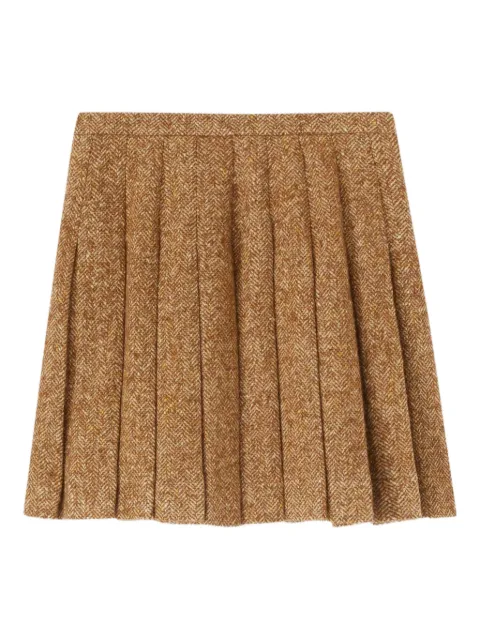 Ermanno Scervino herringbone-pattern pleated skirt