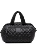 CHANEL Pre-Owned 2010-2011 Quilted Nylon Coco Cocoon Bowler Bag handbag - Black