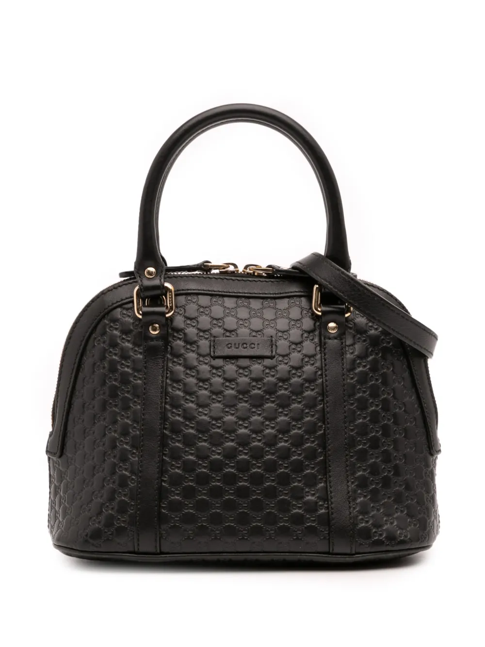 Gucci Pre-Owned 2016-2025 Mini Microguccissima Dome satchel - ブラック Gucci Pre-Owned 2016-2025 Mini Microguccissima Dome satchel - ブラック