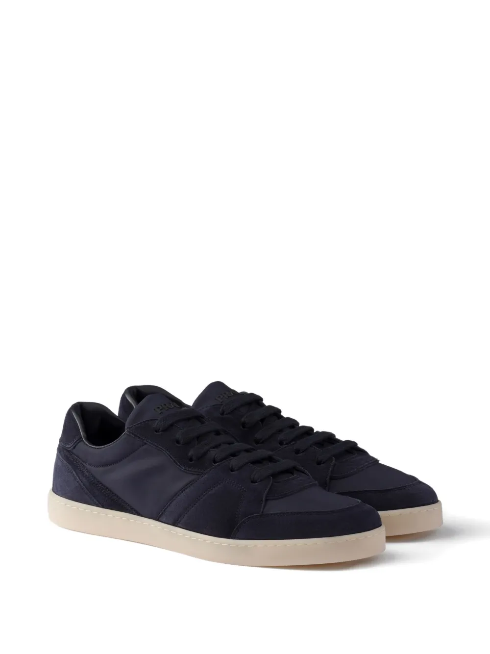 Prada suede-panel sneakers Blue