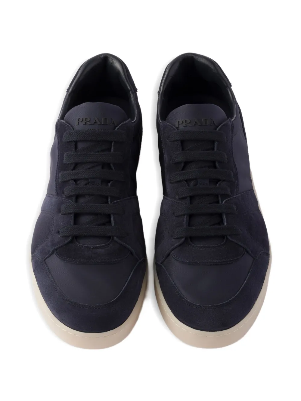 Prada suede-panel sneakers Blue