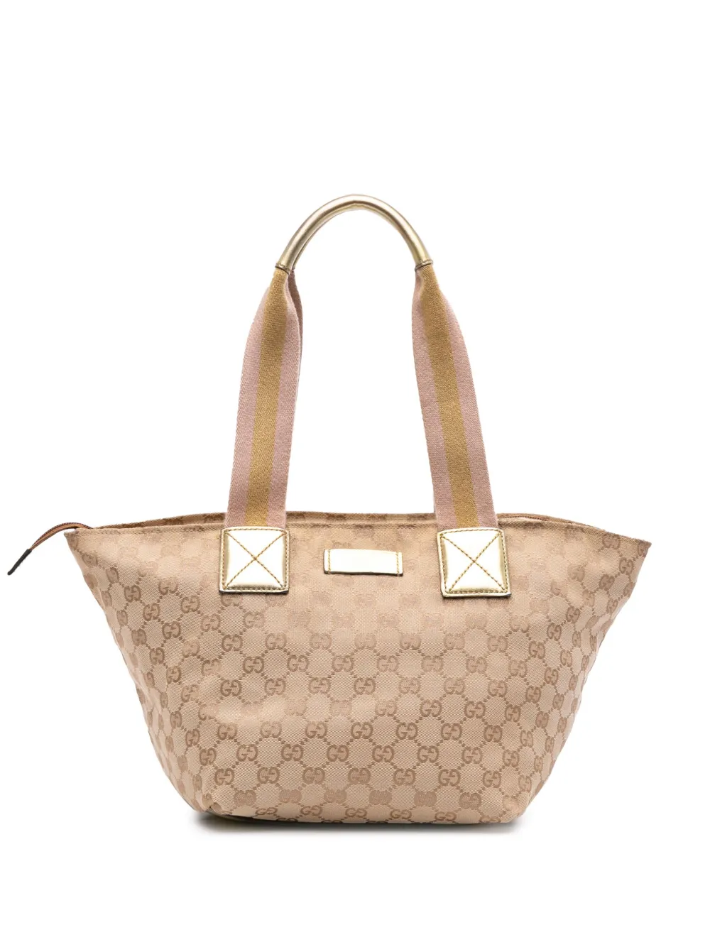Gucci Pre-Owned 2016-2025 GG Canvas Web tote bag - ブラウン Gucci Pre-Owned 2016-2025 GG Canvas Web tote bag - ブラウン