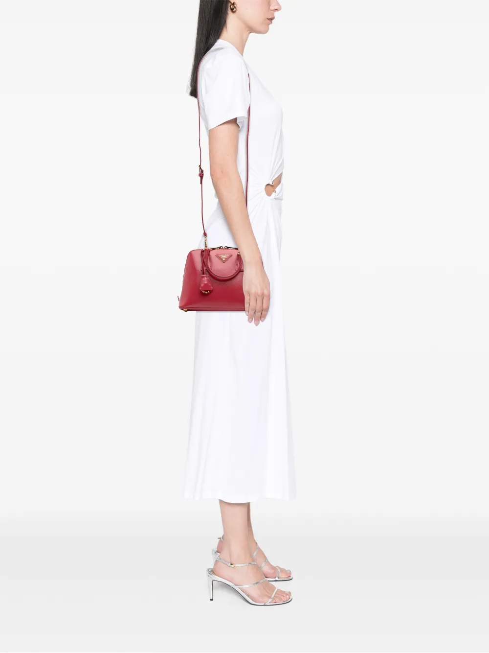 Prada Pre-Owned 2010-2025 Small Saffiano Vernice Promenade satchel | Pre-Owned | Image 2