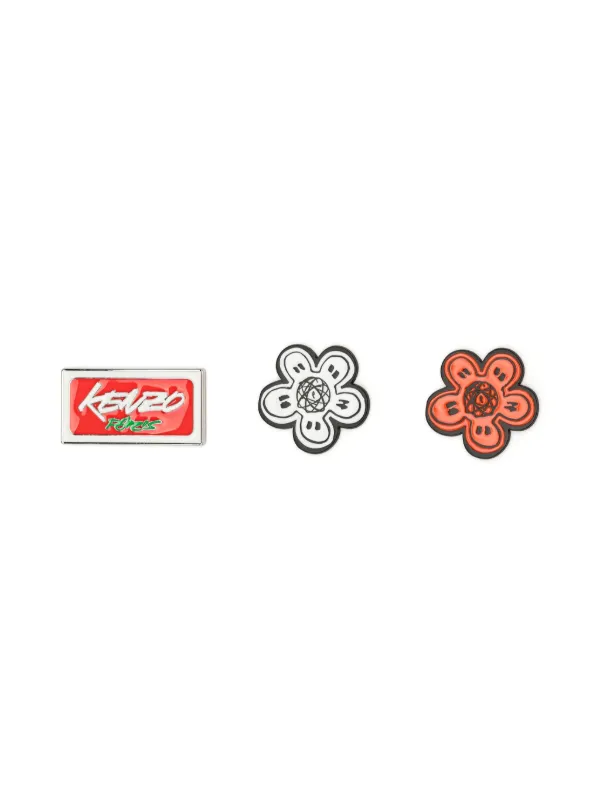 KENZO 'BOKE FLOWER' ピンズ Kenzo Boke-flower ブローチ セット | ホワイト | FARFETCH JP