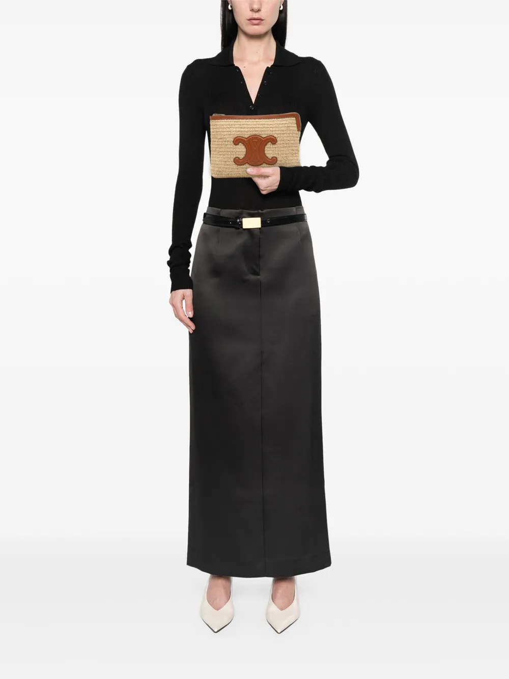 Céline Pre-Owned bolsa de mano Raffia Cuir Triomphe Zip Pouch 2020 | Estilos de archivo | Image 2