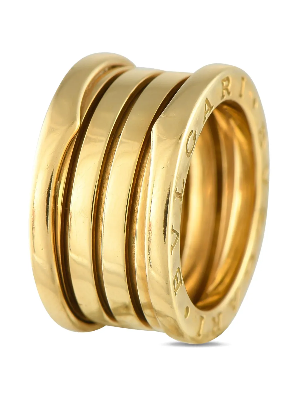Bvlgari Pre-Owned 18K yellow gold B-zero spiral ring - イエロー Bvlgari Pre-Owned 18K yellow gold B-zero spiral ring - イエロー