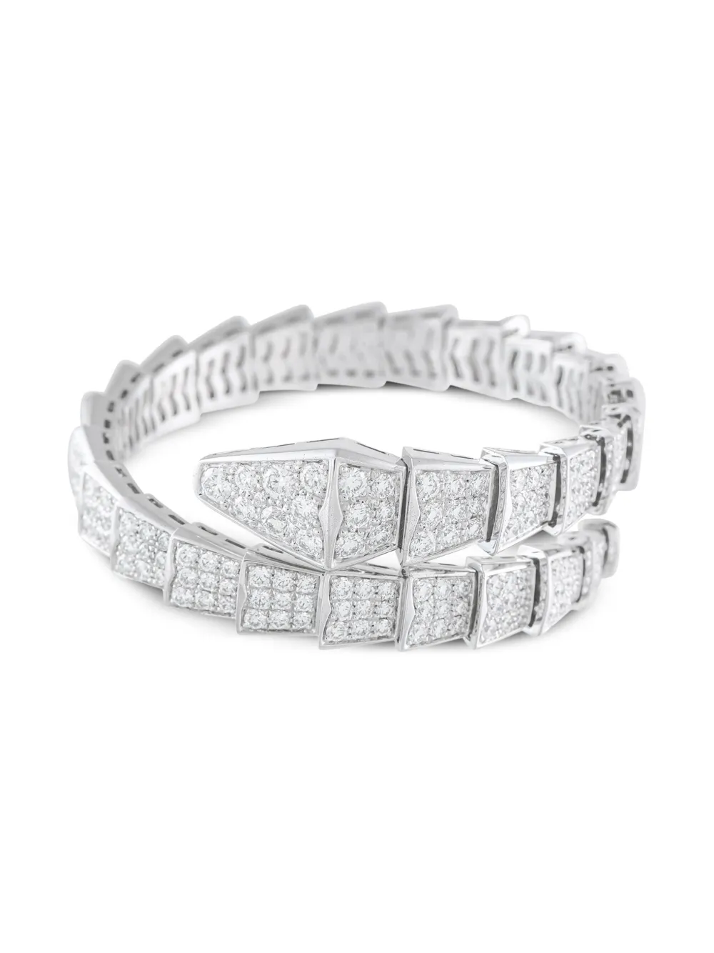Bvlgari Pre-Owned 18K white gold Serpenti Viper diamond bracelet - Bvlgari Pre-Owned 18K white gold Serpenti Viper diamond bracelet -