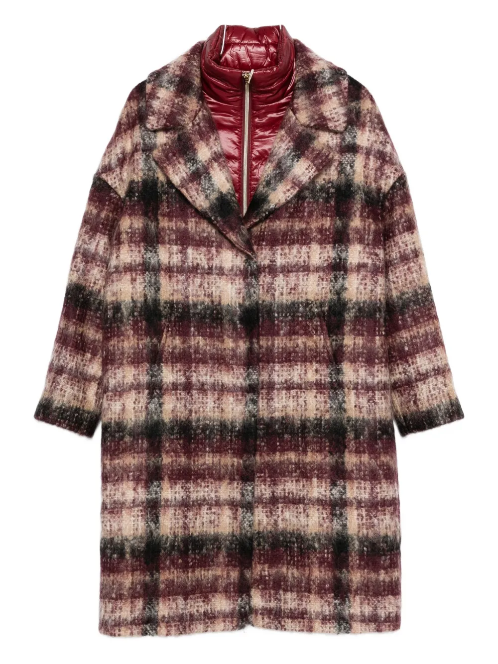 Herno Checked Single-breasted Coat In Multi
