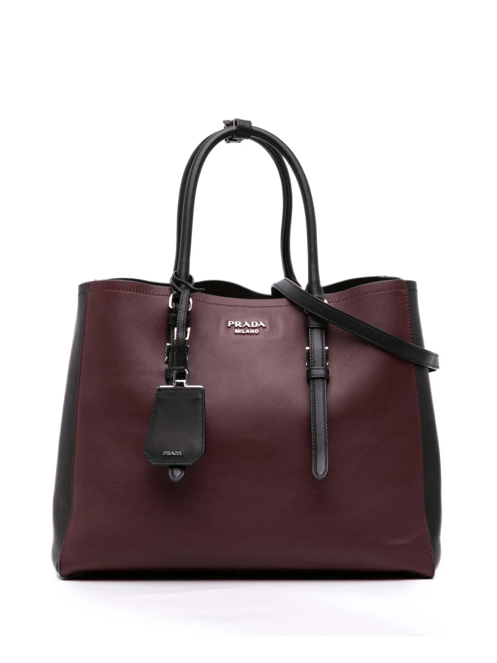 Prada Pre-Owned 2010-2025 Medium Bicolor City Calf Double satchel - Prada Pre-Owned 2010-2025 Medium Bicolor City Calf Double satchel -