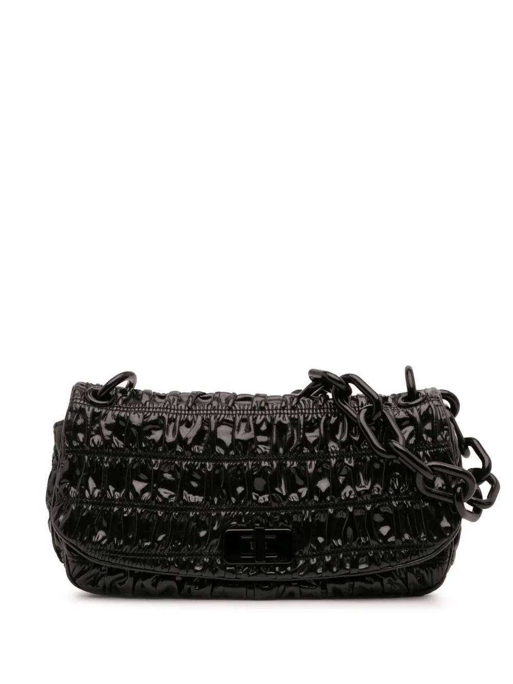 Prada Pre-Owned 2000-2013 Vernice Gaufre Resin Chain shoulder bag | Black | Image 1