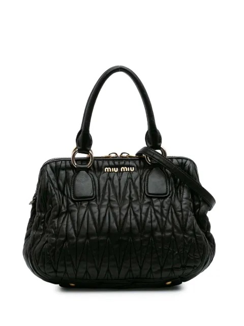 Miu Miu Pre-Owned 2010s Matelasse Lambskin satchel