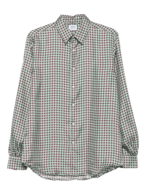 ASPESI geometric-print silk shirt