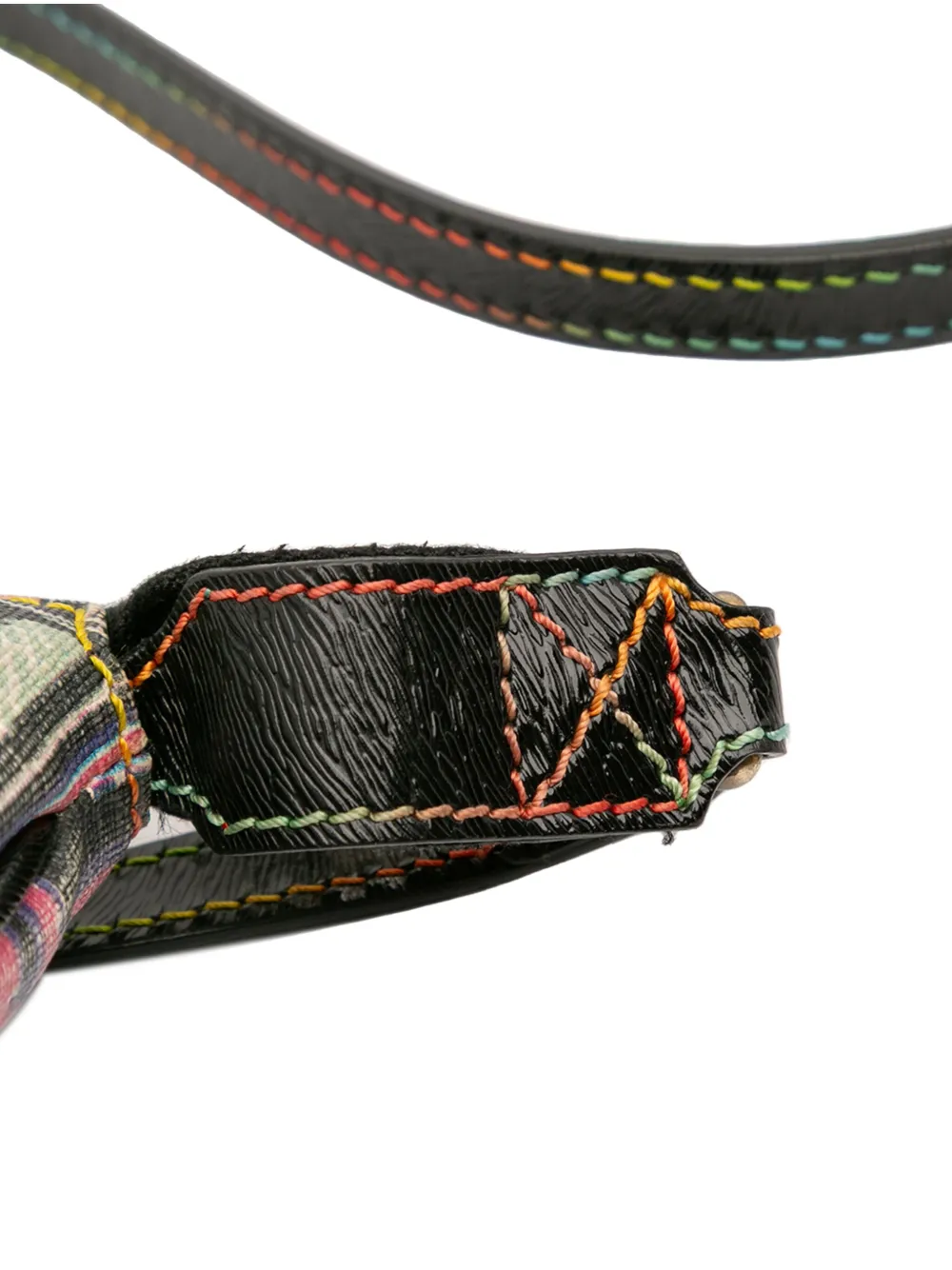 Pre-owned Fendi 2010-2025 Multicolor Zucca Spalmati Forever Crossbody Bag In Black