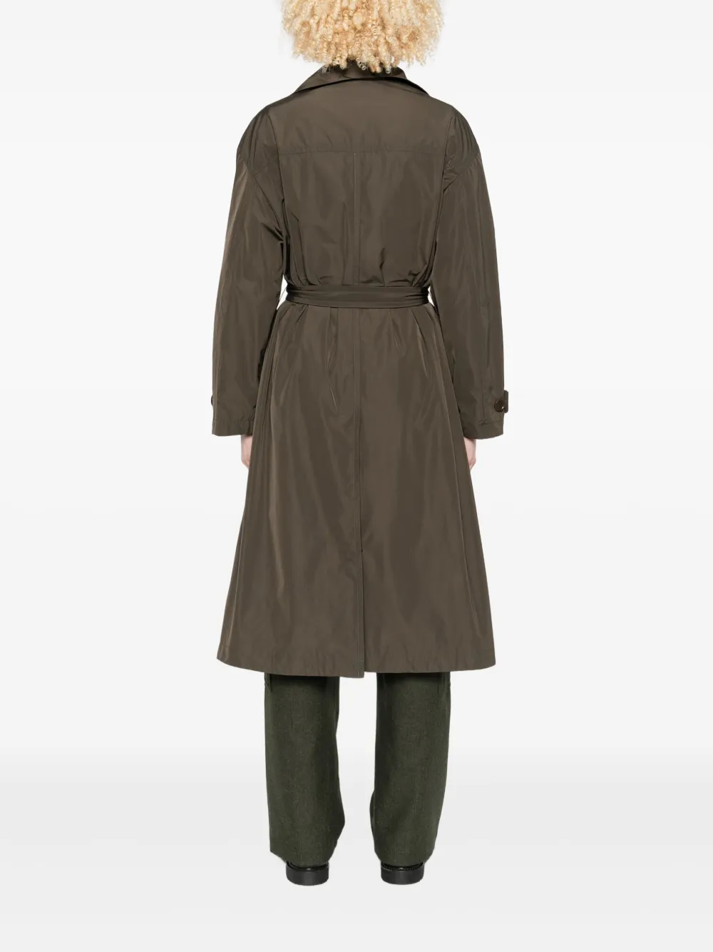 ASPESI Jas met ceintuur Groen