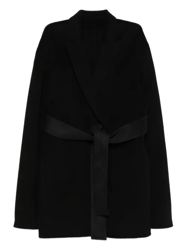 Alberta Ferretti ベルテッド コート | ブラック | FARFETCH JP