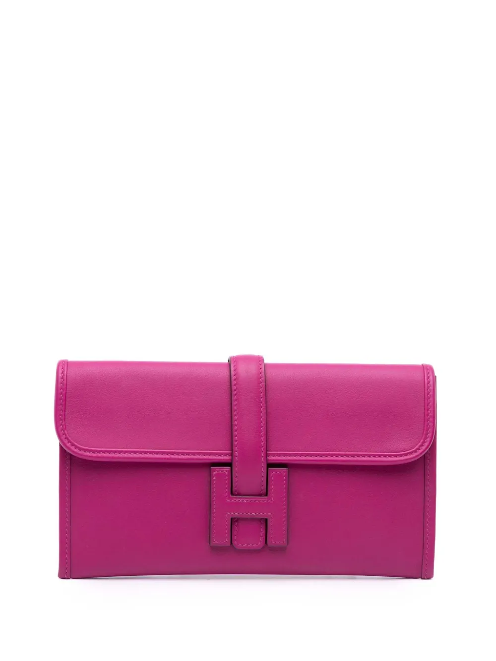 Hermès Pre-Owned 2018 Swift Jige Duo clutch bag - ピンク Hermès Pre-Owned 2018 Swift Jige Duo clutch bag - ピンク