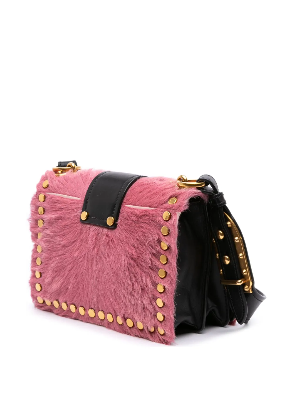 Pre-owned Prada 2013-2025 City Calf Trimmed Cavallino Cahier Crossbody Bag In Pink