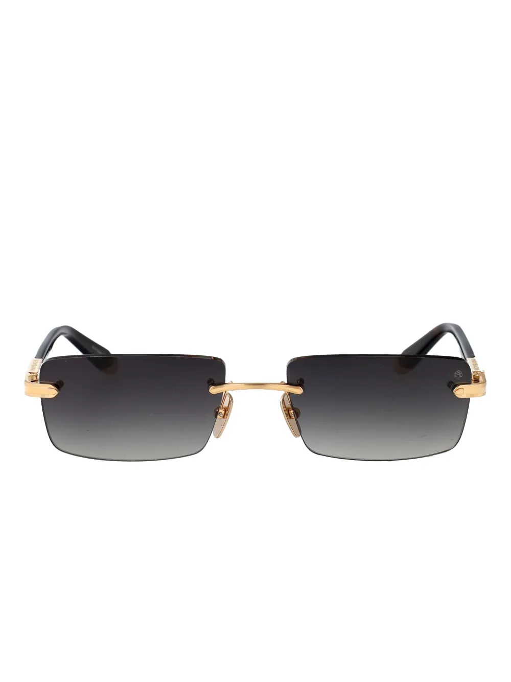 Maybach eyewear rectangle-frame sunglasses - ブラック Maybach eyewear rectangle-frame sunglasses - ブラック