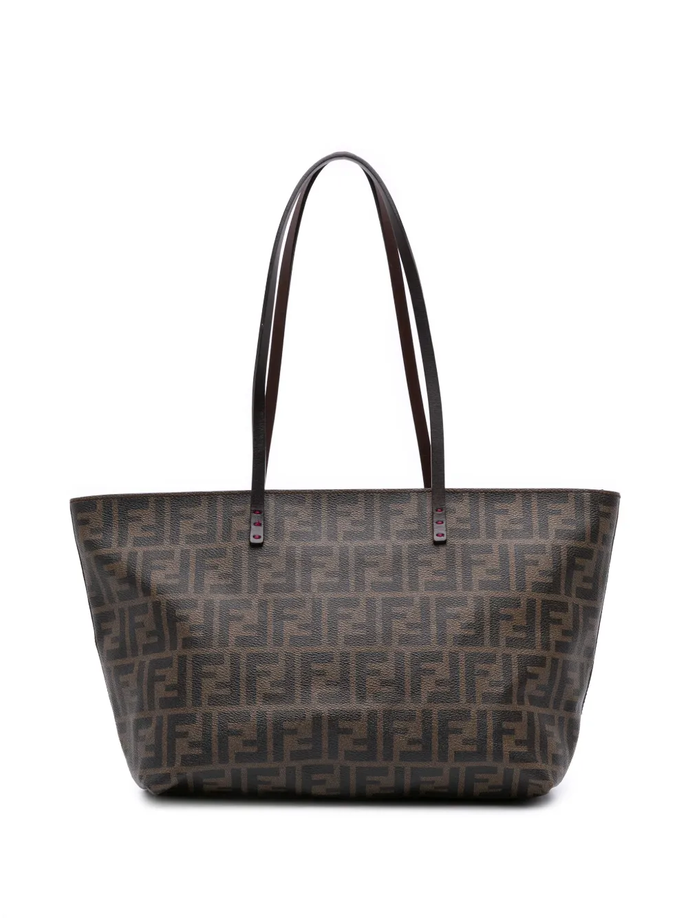 Fendi Pre-Owned 2000-2010 ズッカ スパルマティ ロール トートバッグ - ブラウン Fendi Pre-Owned 2000-2010 ズッカ スパルマティ ロール トートバッグ - ブラウン