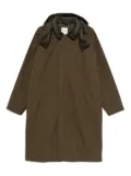 ASPESI corduroy-trim hooded coat - Green