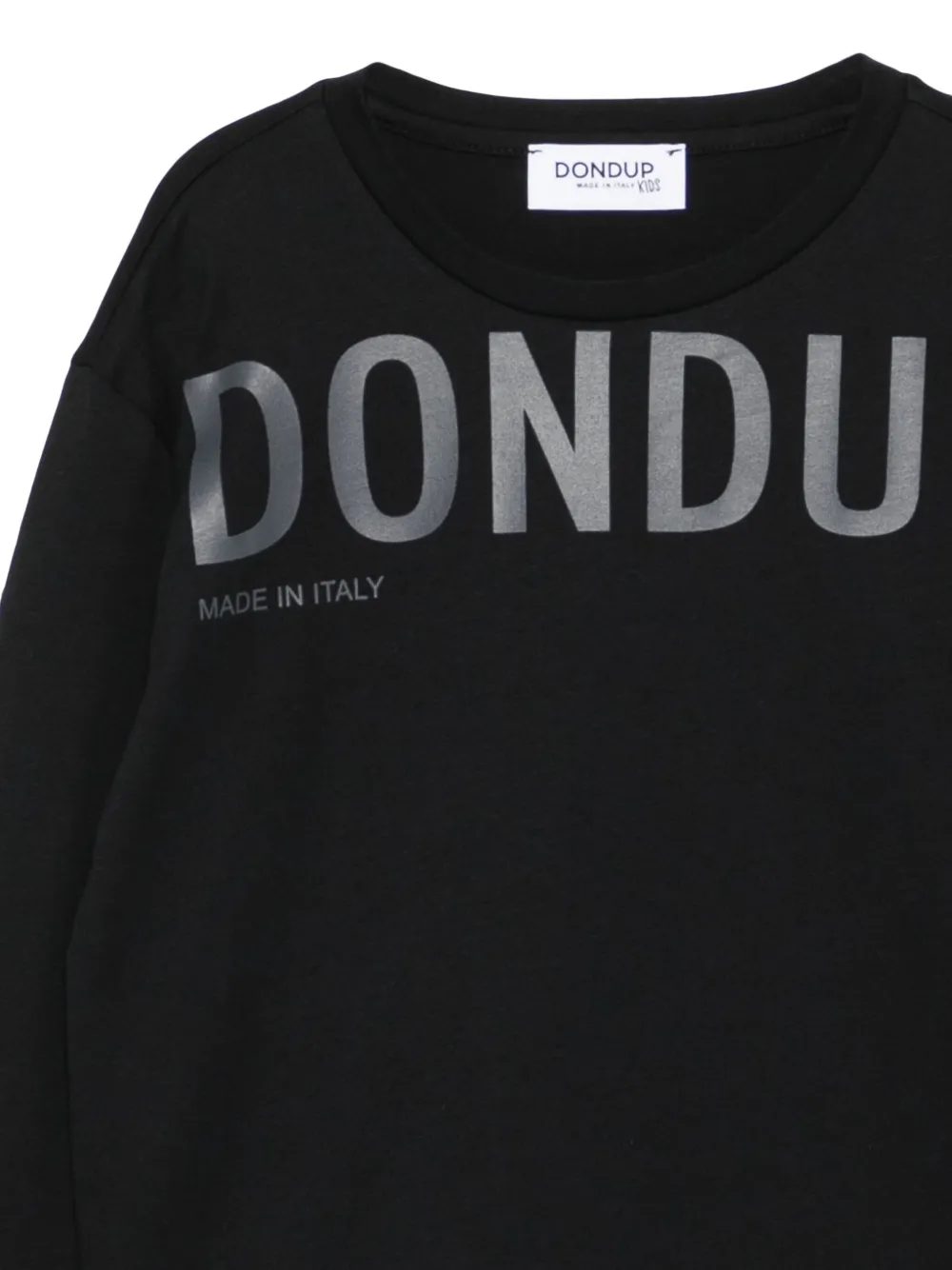 DONDUP KIDS T-shirt met logoprint Zwart
