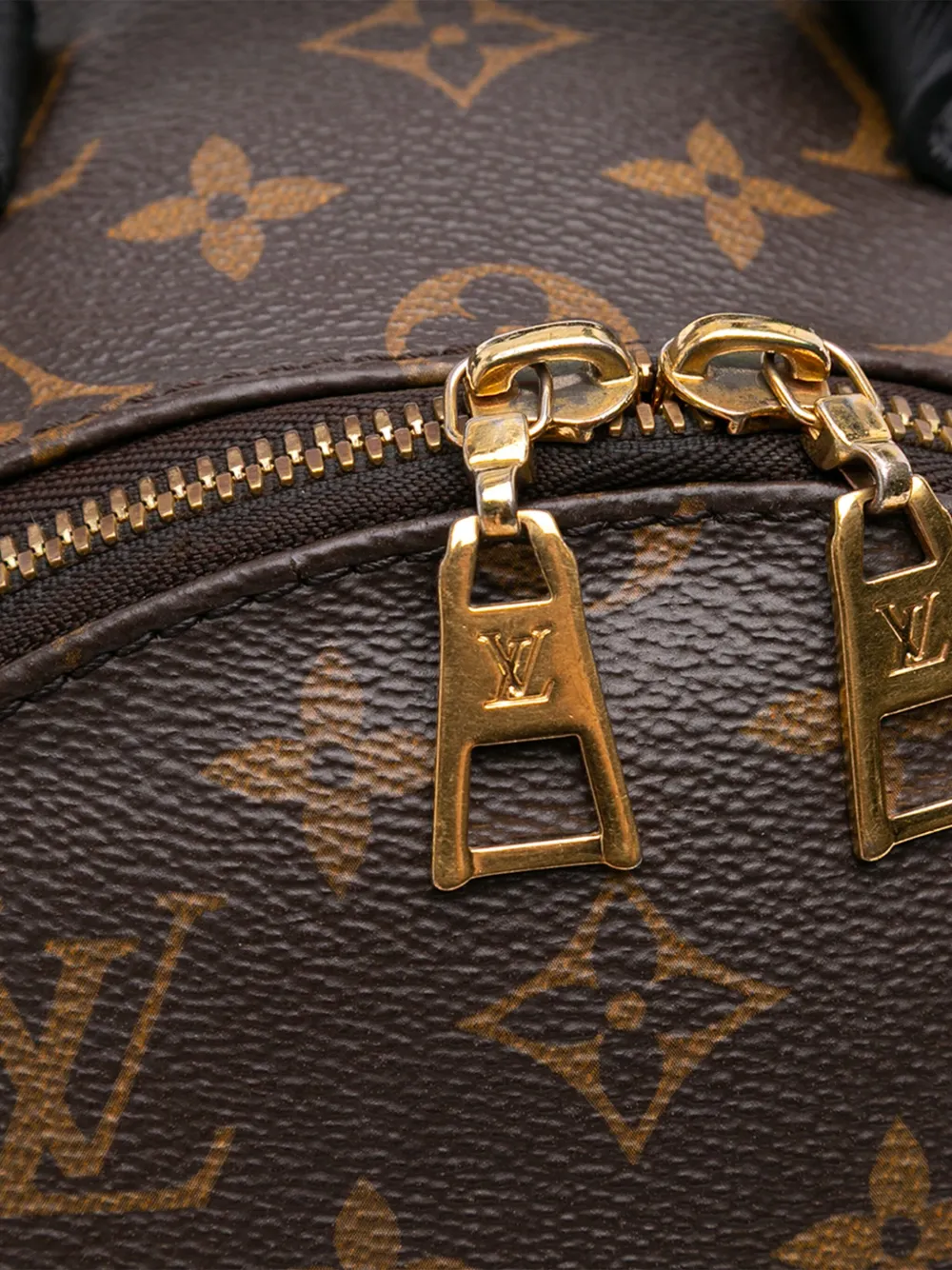 Pre-owned Louis Vuitton 2016 Monogram Palm Springs Pm Backpack In Brown