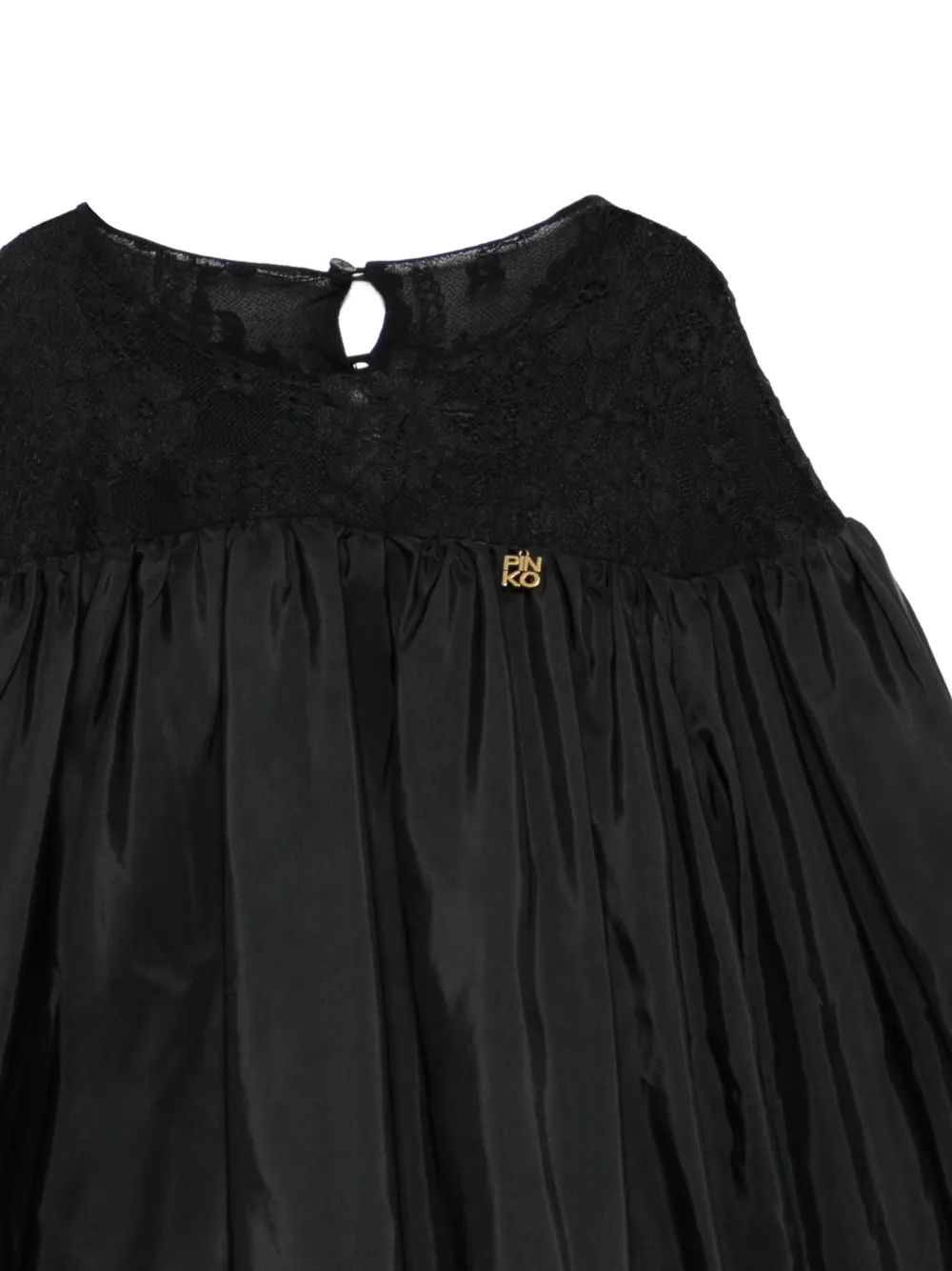Pinko Kids Jurk met kanten vlak Zwart
