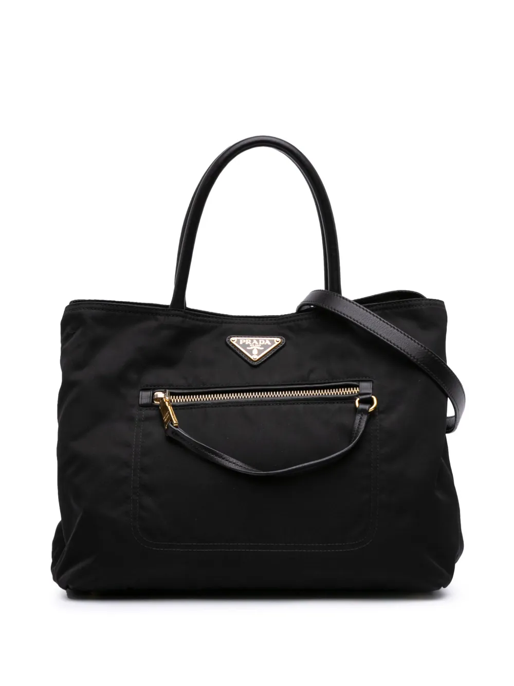 Prada Pre-Owned 2013-2025 Tessuto satchel - ブラック Prada Pre-Owned 2013-2025 Tessuto satchel - ブラック