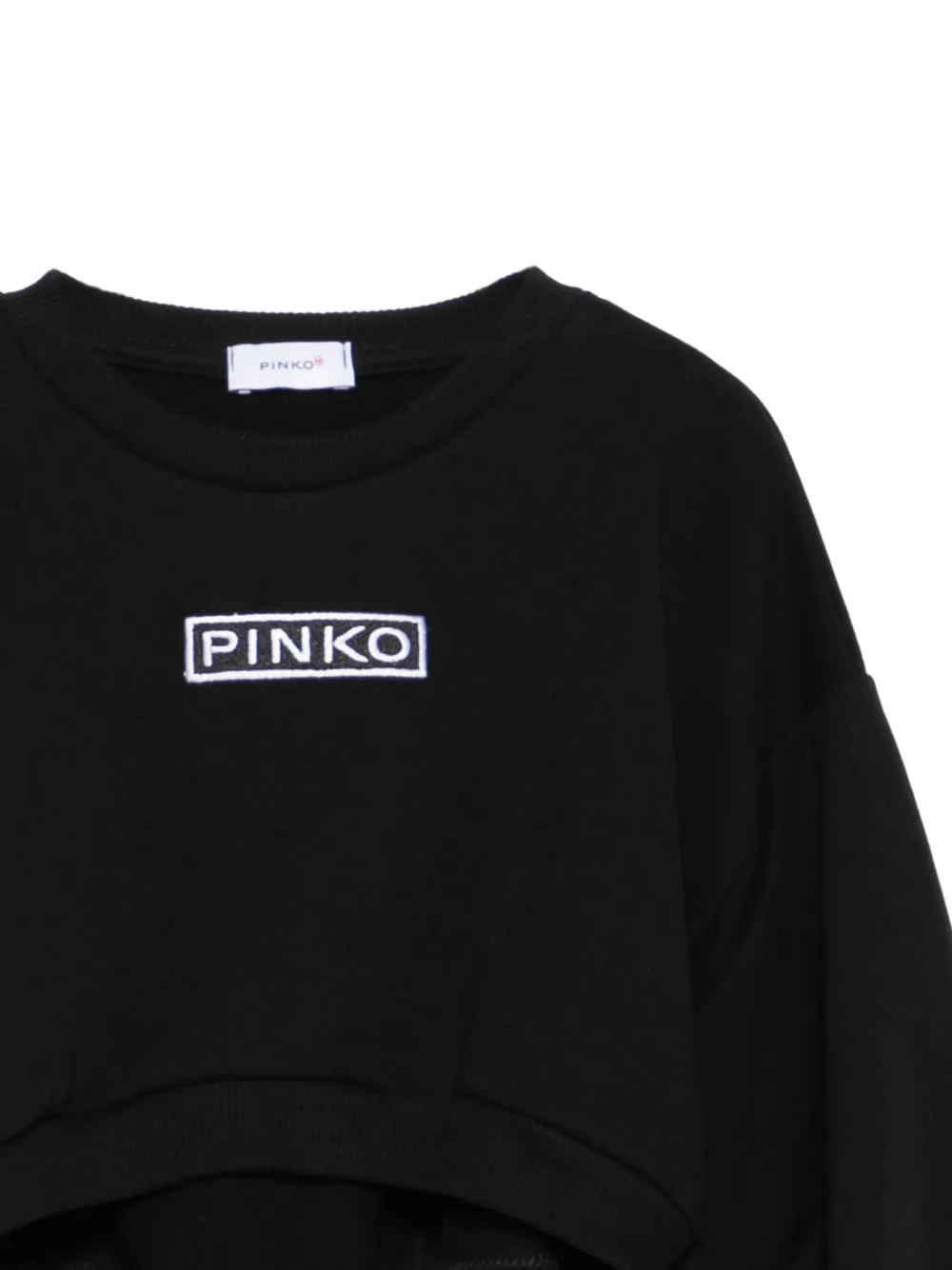 Pinko Kids Sweater met geborduurd logo Zwart