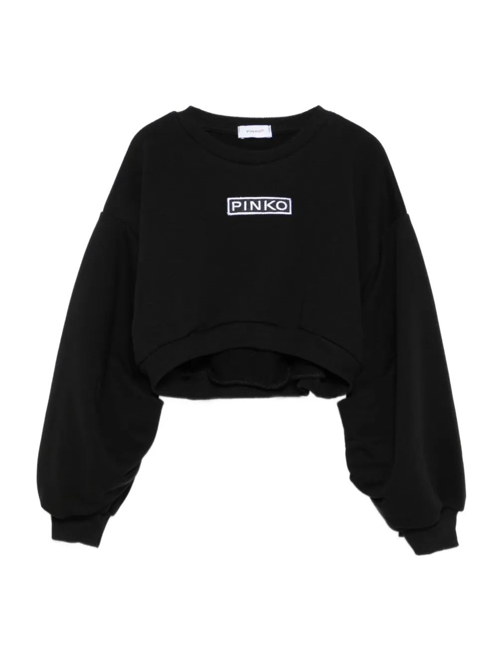 Pinko Kids logo-embroidered sweatshirt | Black | Image 1