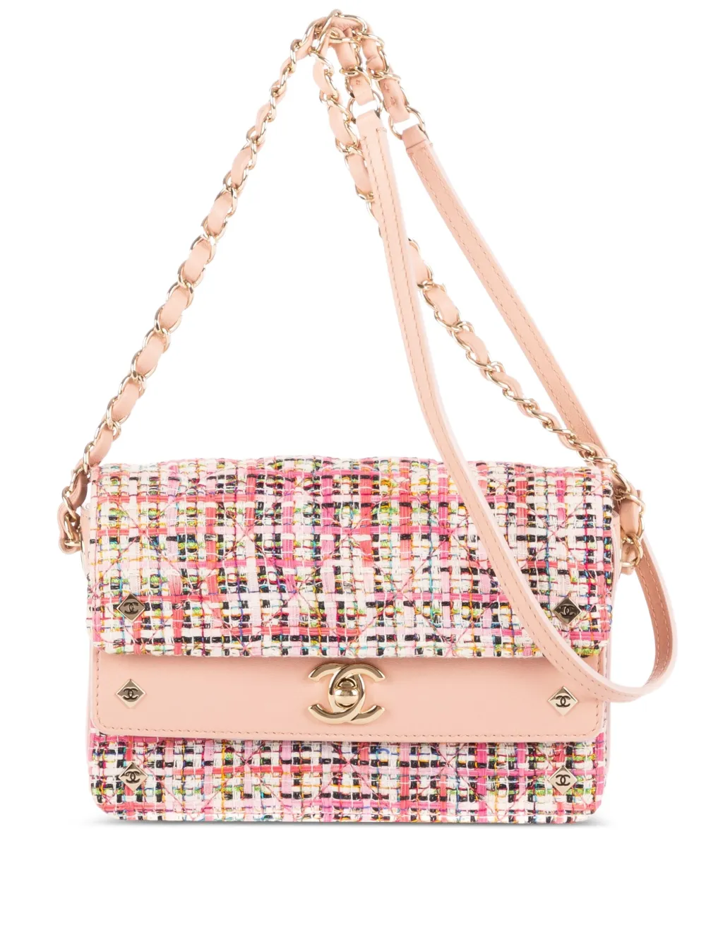 CHANEL Pre-Owned Borsa a spalla in tweed - Rosa