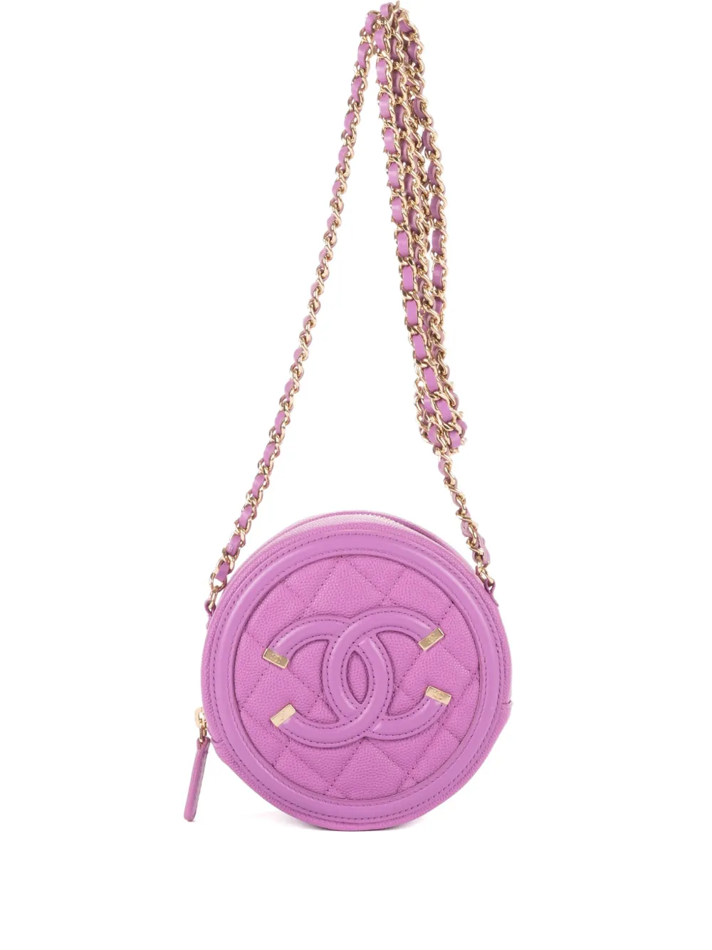 CHANEL Pre-Owned Schultertasche mit CC - Violett
