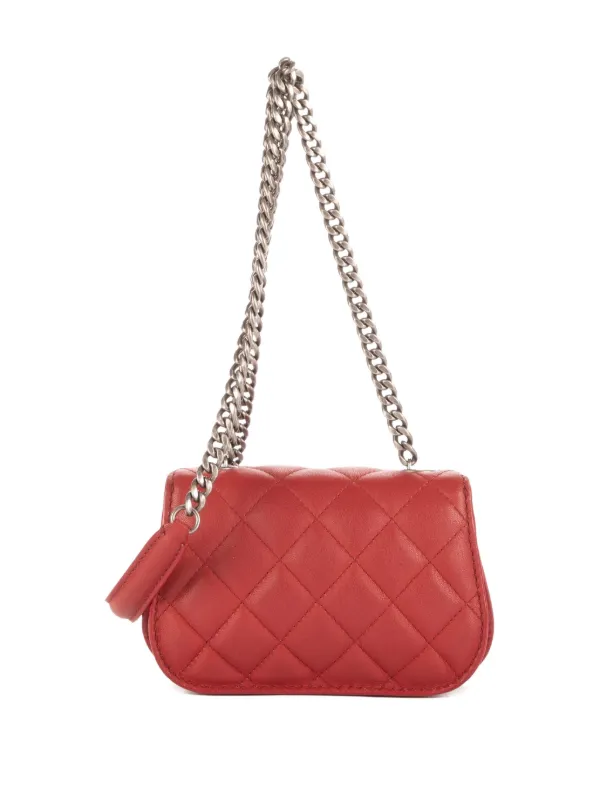 CHANEL / シャネル | キルティング レザー チェーン ショルダーバッグ | レッド | レディース CHANEL Pre-Owned キルティング チェーン ショルダーバッグ | レッド