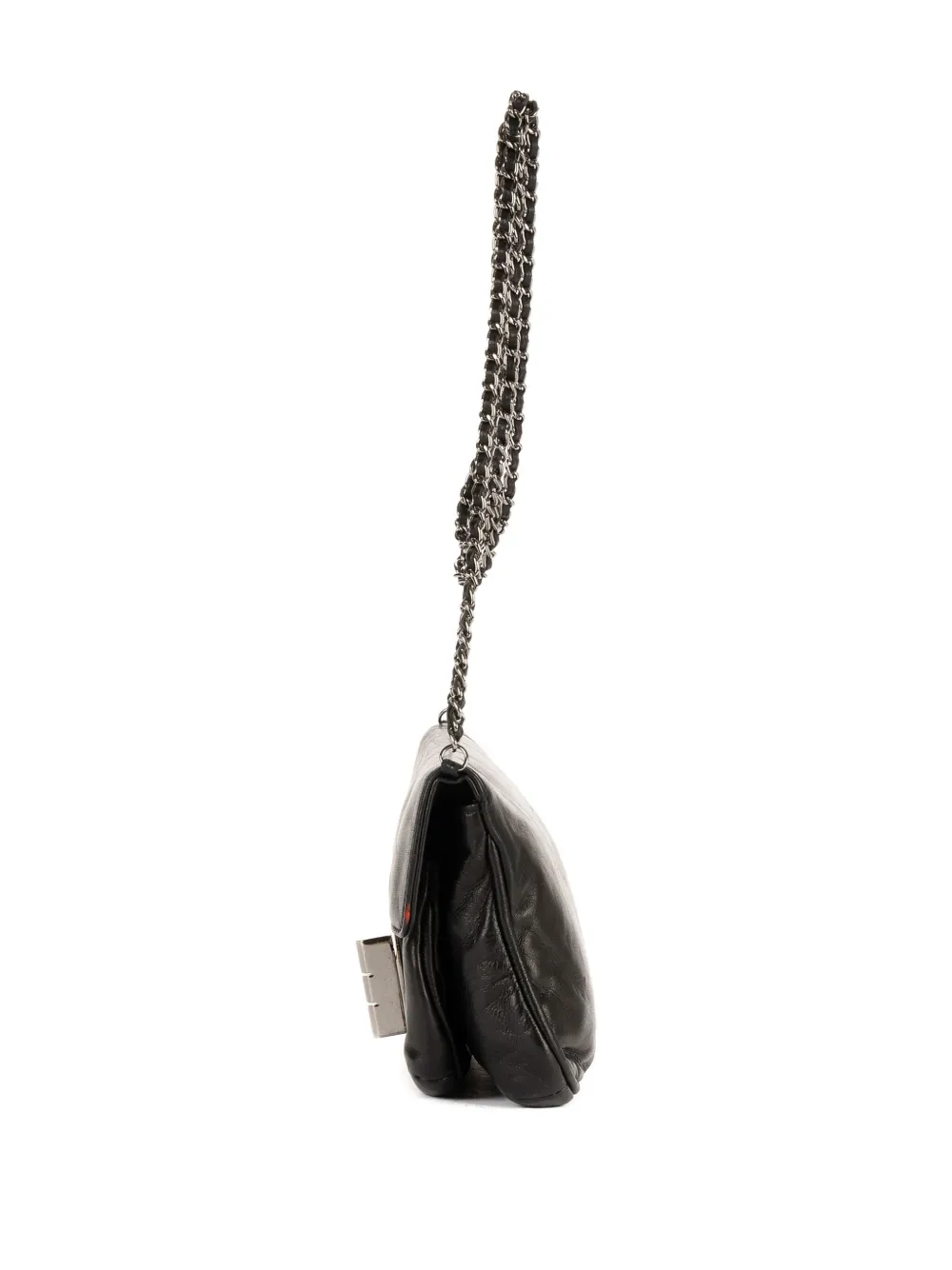 Chanel Pre-owned Giant Lock Reissue Mademoiselle Flap Shoulder Bag in Black, view 4