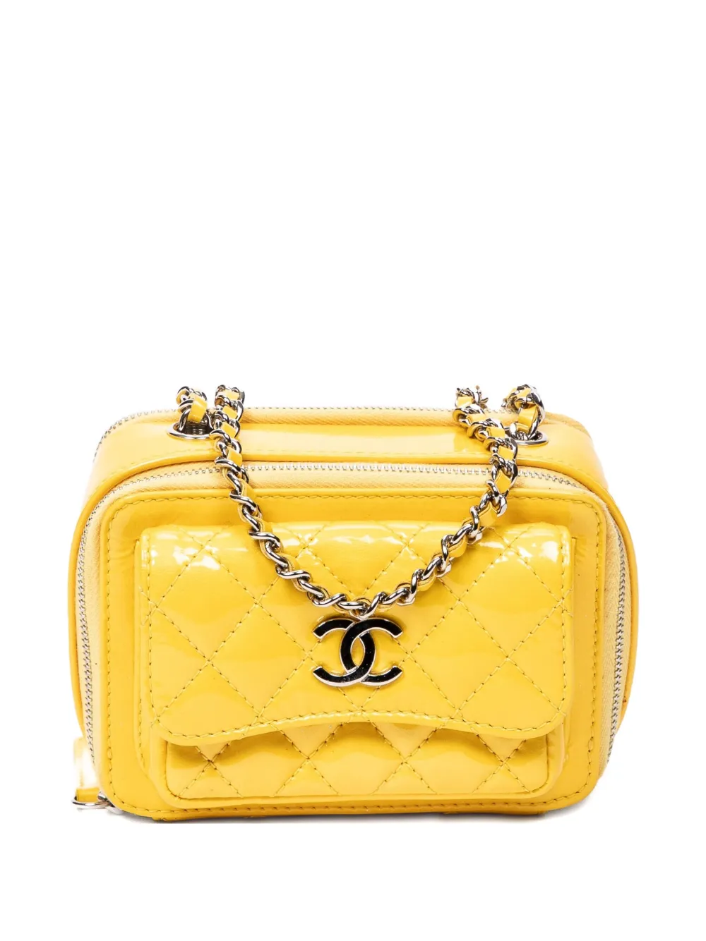 CHANEL Pre-Owned 2010s quilted chain bag - Giallo