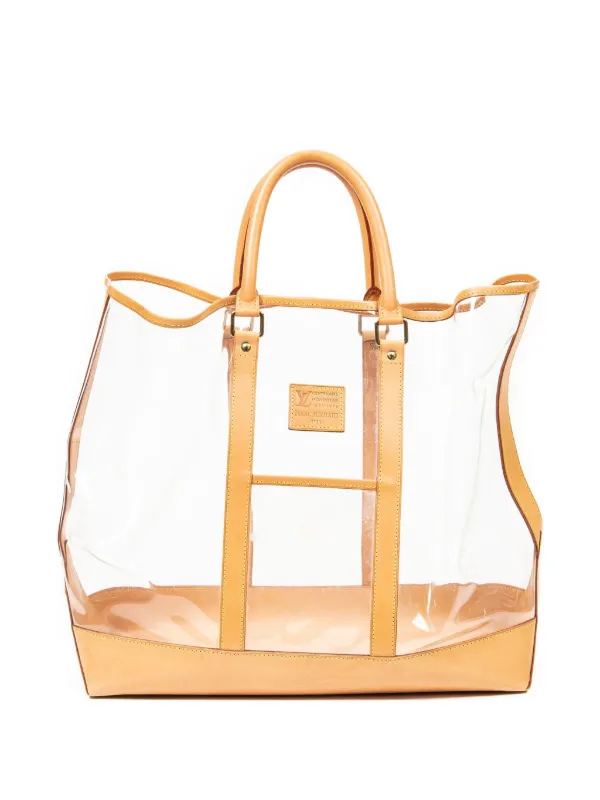 Louis Vuitton Pre-owned Clear-panel Leather Tote Bag in White