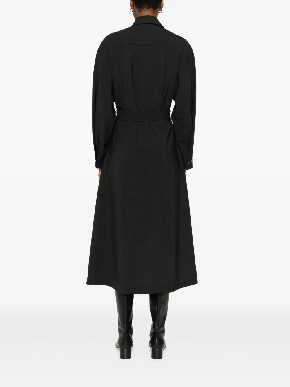 P.A.R.O.S.H. Midi-jurk met knoopsluiting Bruin