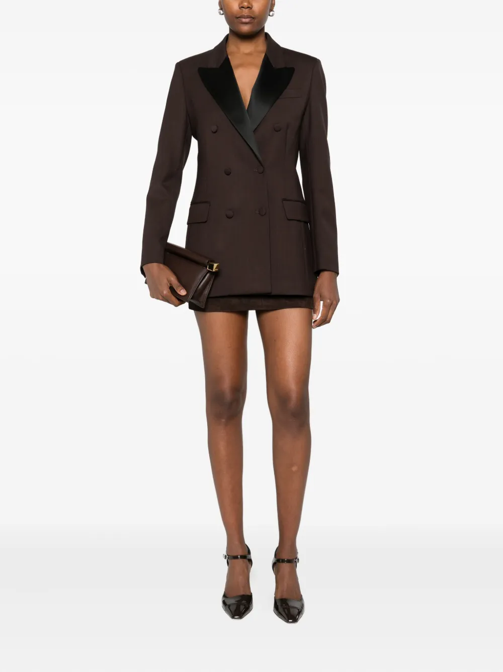 P.A.R.O.S.H. double-breasted satin-lapel blazer | Blazers | Image 2