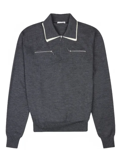 Jil Sander zip collar polo shirt 