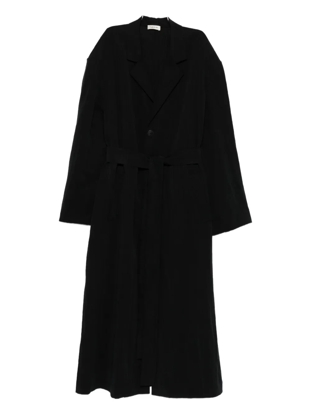 Fear Of God Belted Coat In Black