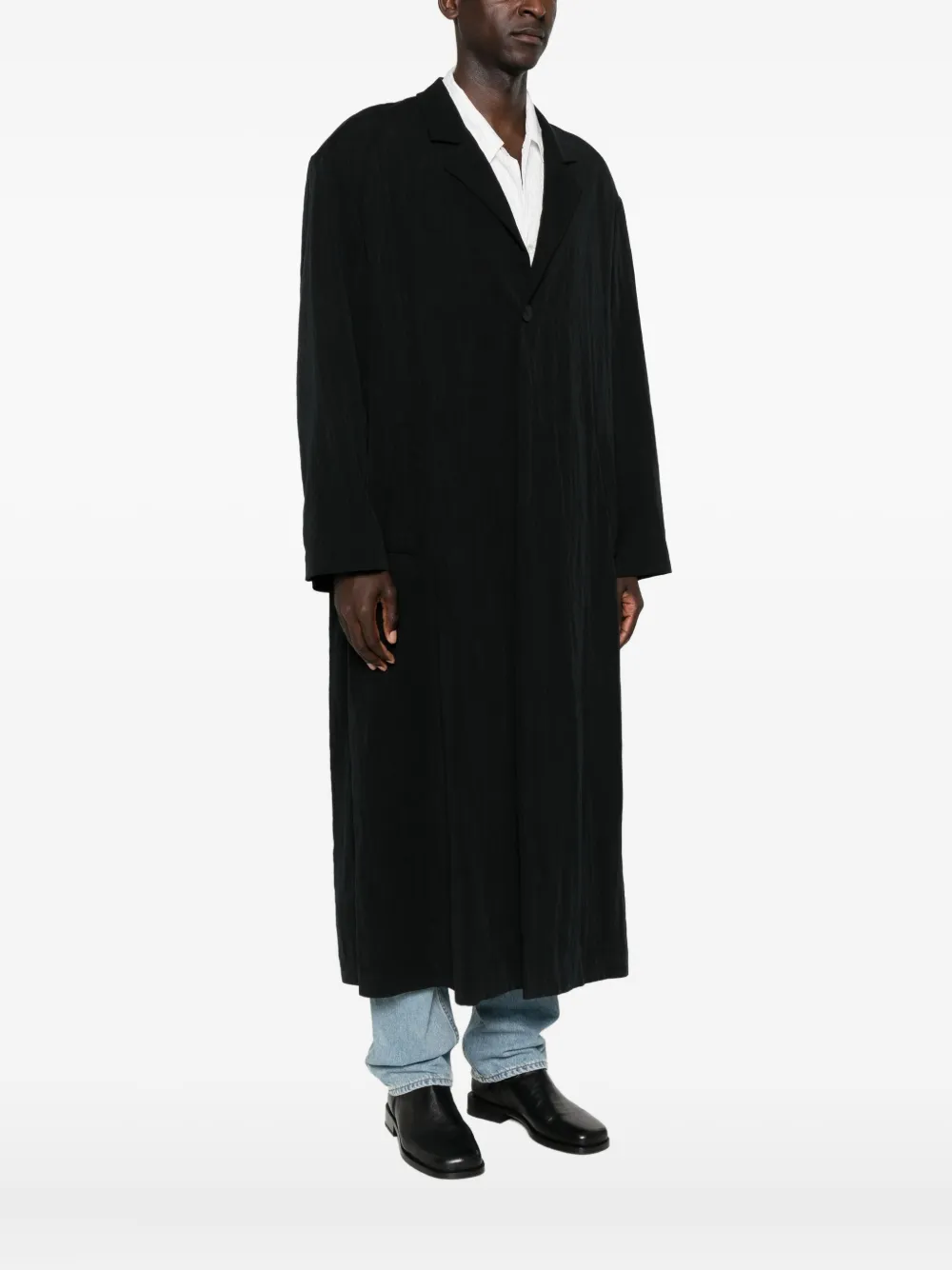 Fear Of God Belted Coat In Black