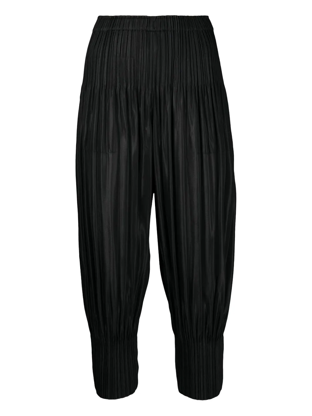 Issey Miyake Pleated-panel Trousers In Black